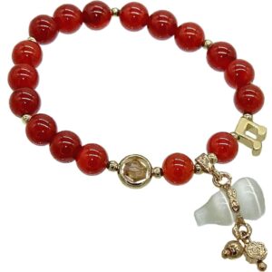 Feng Shui Handmade Natural Red Agate Bracelet